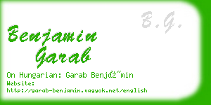 benjamin garab business card